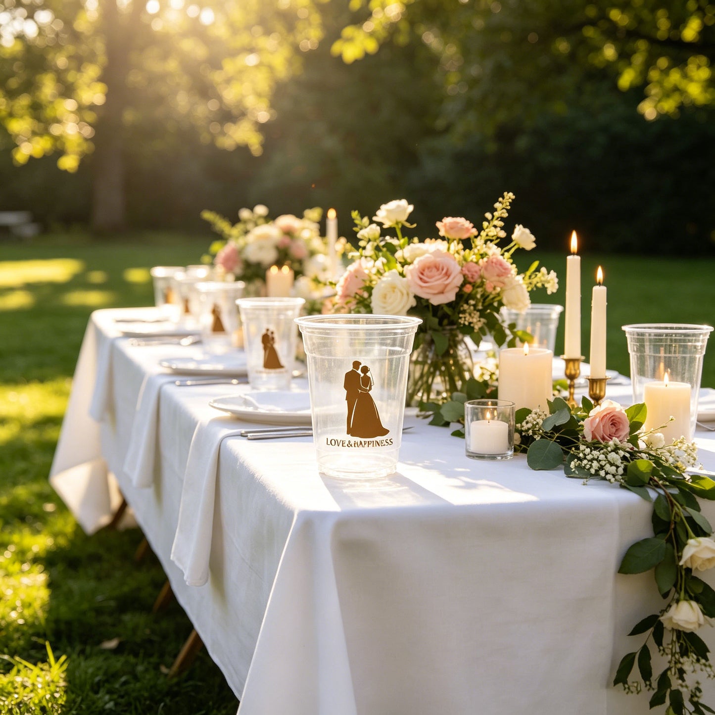 Wedding date water cup