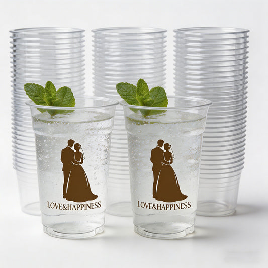 Wedding date water cup