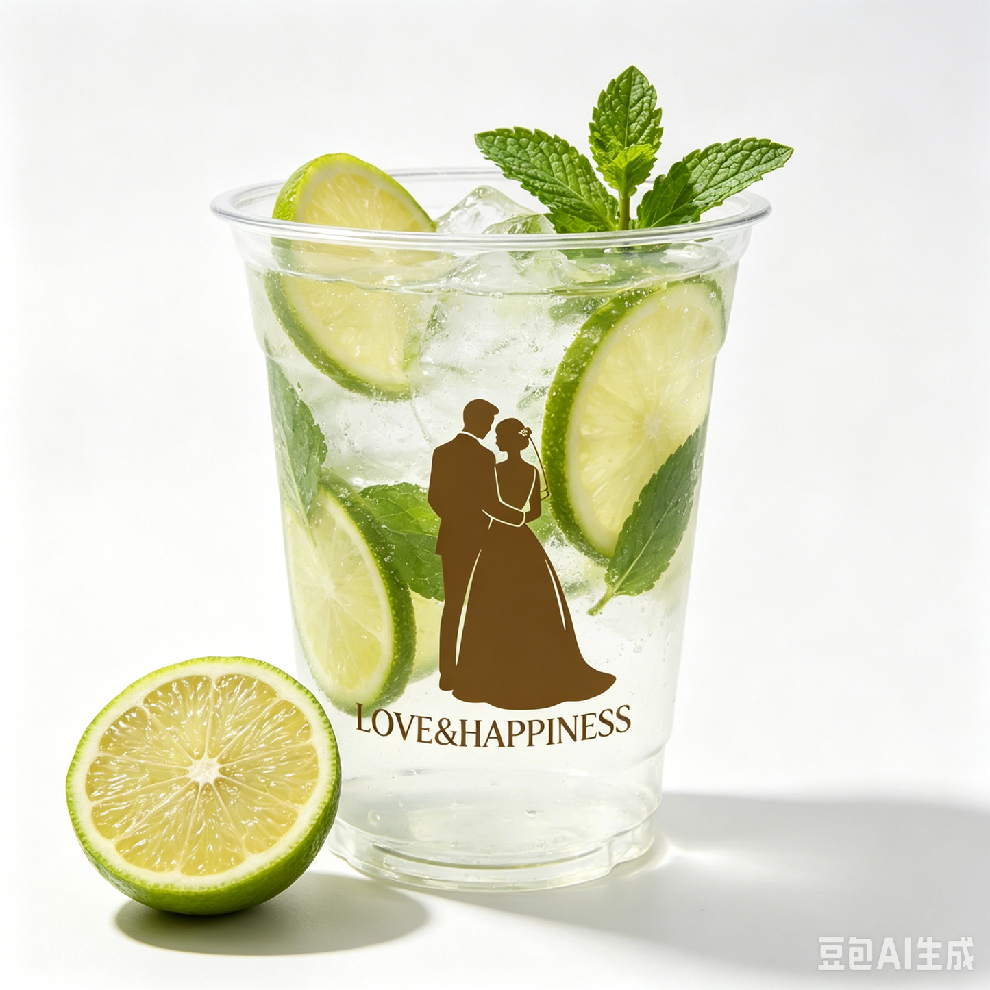 Wedding date water cup